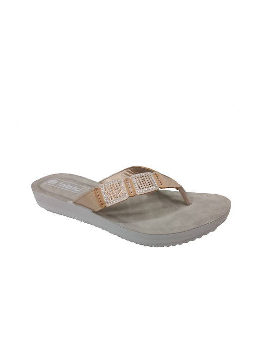 Inblu BM65 Women's Flat Sandals Flatforms in Beige Color