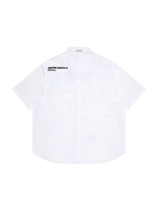 Aape By A Bathing Ape® Men's Shirt Short Sleeve White