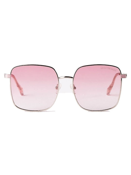 Moscow Mule Women's Sunglasses with Silver Metal Frame and Pink Gradient Polarized Lens MM/LS309/4