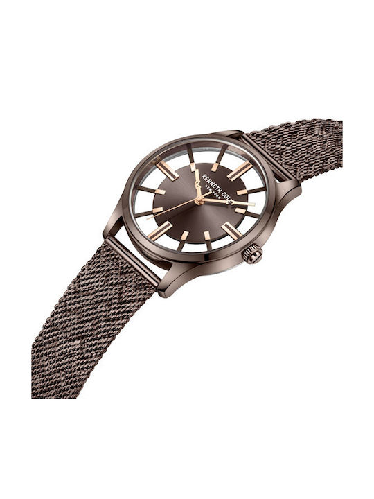 Kenneth Cole Women's Watch with Brown Metal Bracelet