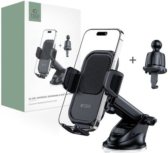 Tech-Protect V6 Auto Handyhalterung mit verstellbaren Haken Schwarz