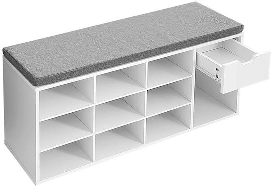 Ξύλινη με 9 Ράφια Λευκή 104x30x48cm LHS024W01 Ξύλινη με 9 Ράφια Λευκή 104x30x48cm LHS024W01