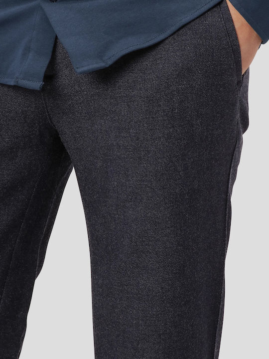 Gnious Herrenhose 72%Baumwolle 25%Leinen 3%Elast Blau indigo