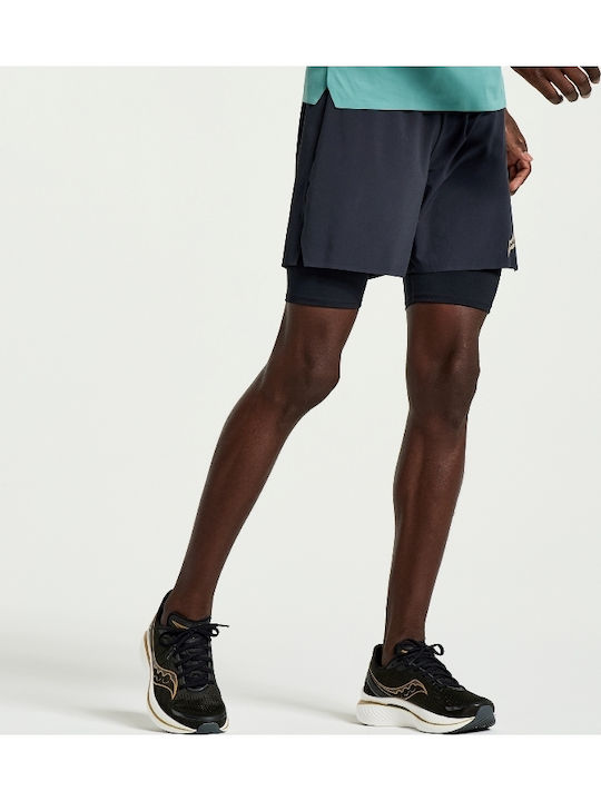 Saucony Pinnacle 5 2 в 1 Мъжка Черна Бермуда