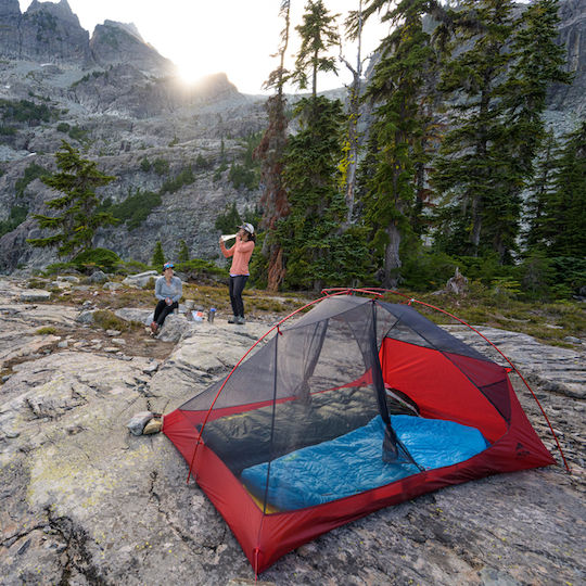 MSR FreeLite Summer Camping Tent Igloo Mountaineering Khaki with Double Cloth for 3 People Waterproof 1200mm 300x213x109cm