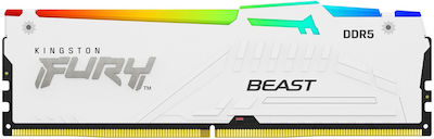 Kingston Fury Beast RGB 16GB DDR5 RAM cu Viteză 5200 pentru Desktop