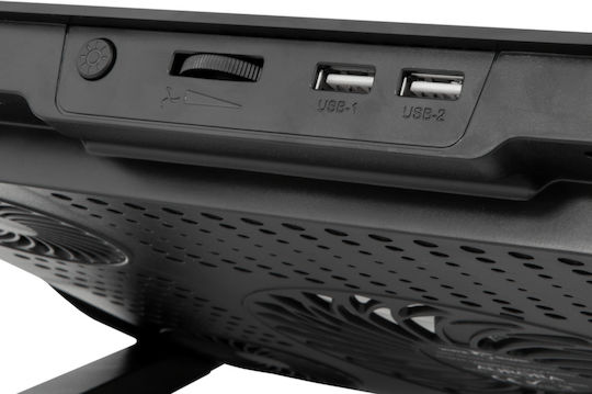 White Shark Aurora Kühlung Pad für Laptop bis zu 17.3" mit 5 Ventilatoren und Beleuchtung