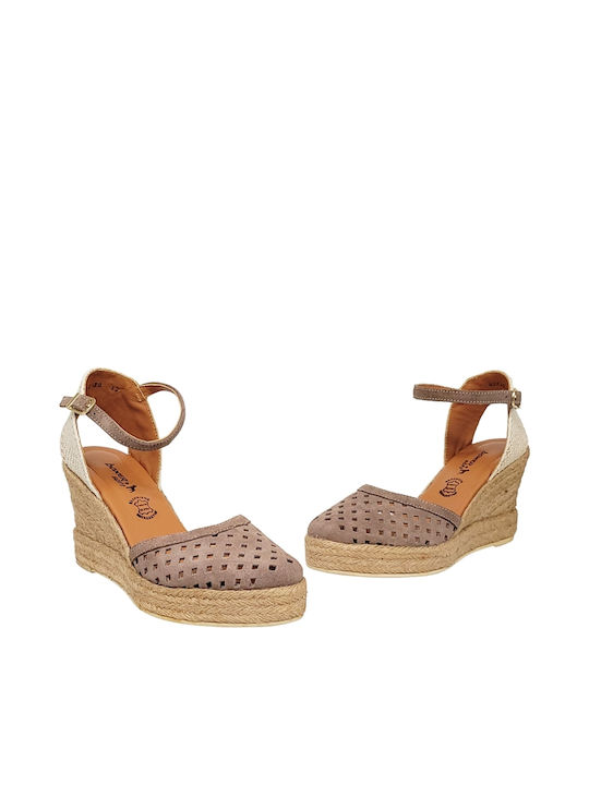 Boxer Damenplattformen im Espadrilles-Stil Beige