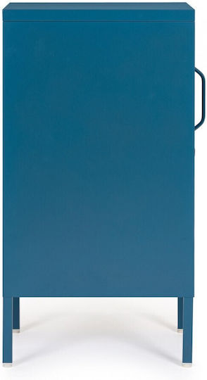 Office Storage Metal Closet with Lock Blue L40xW35xH76cm