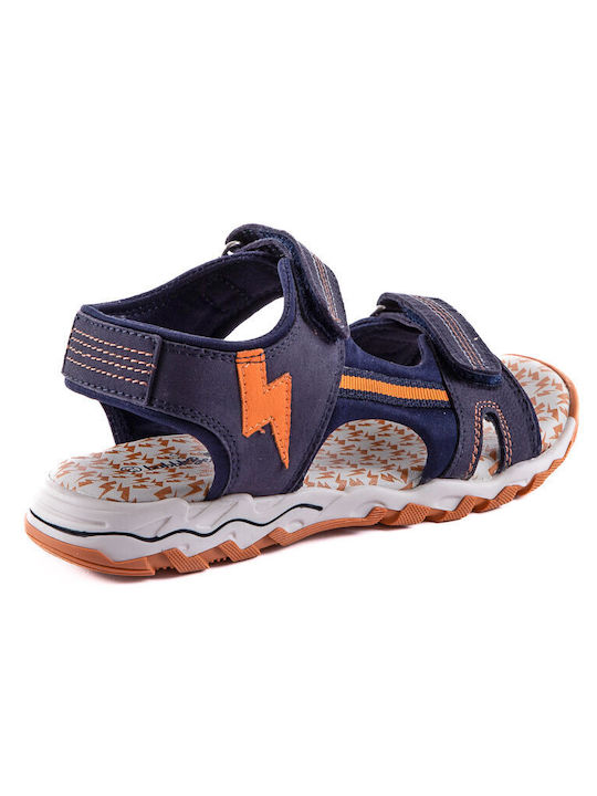 BUBBLE BEE - Sandal, DARK BLUE/ORANGE, 313-166-896