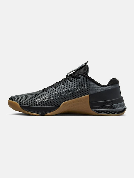 Nike Metcon 8 Ανδρικά Αθλητικά Παπούτσια Crossfit Iron Grey / Black / Gum Medium Brown / Phantom