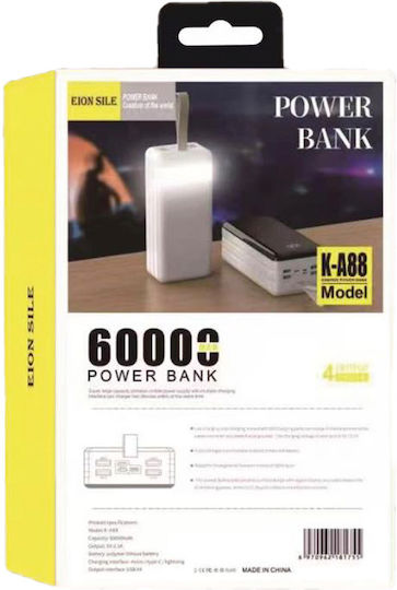 EION K-A88 Power Bank 60000mAh with 4 USB-C Ports Black