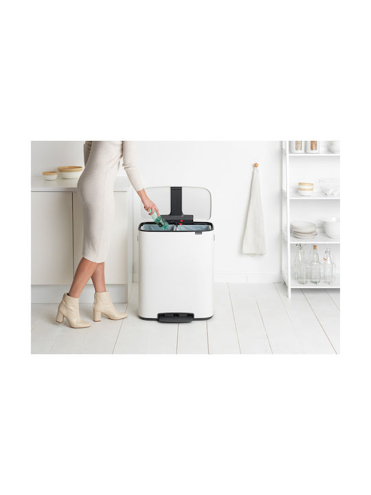 Brabantia Waste Bin Waste Plastic with Pedal White 30lt 1pcs 1003188