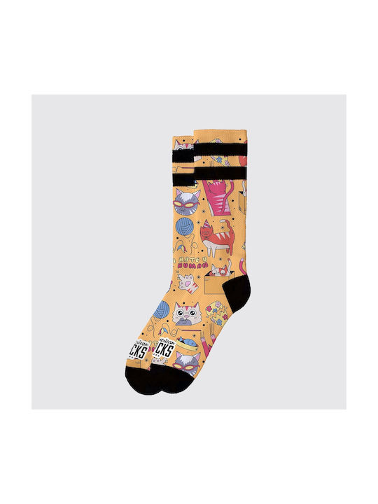 American Socks Ανδρικές Κάλτσες Κίτρινες