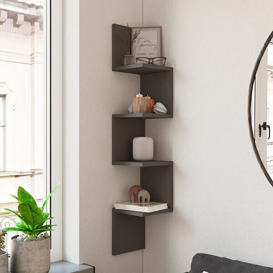Corner Shelf Belinda Anthracite 22x22x117.2cm