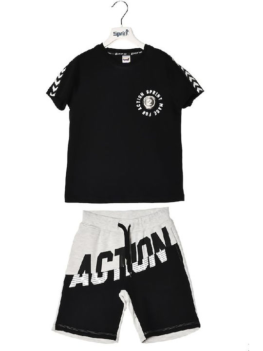 Sprint Kids Set with Shorts Summer 2pcs Black