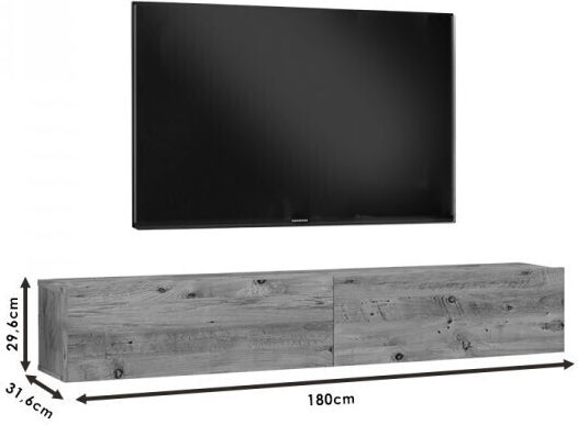 Έπιπλο Τηλεόρασης Dello Μπεζ Μ180xΠ31.6xΥ29.6cm