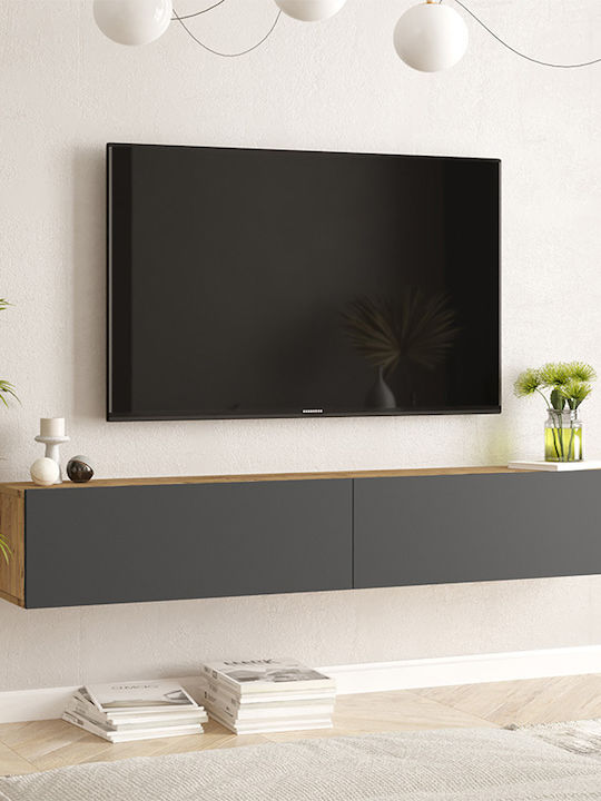 TV Stand Dello Gray L180xD31.6xH29.6cm