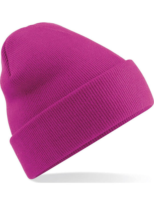 Beanie Γυναικείος Σκούφος Πλεκτός σε Φούξια χρώμα