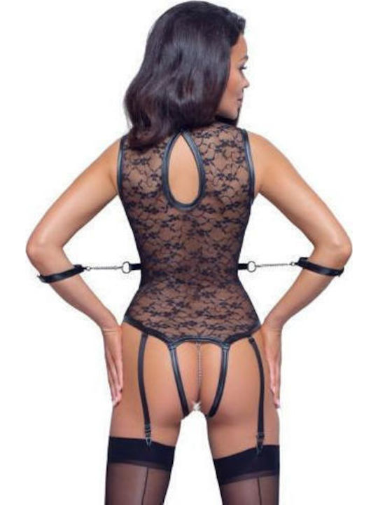 Cottelli Collection Sexy Bodysuit Mit Spitze & Straps Schwarz