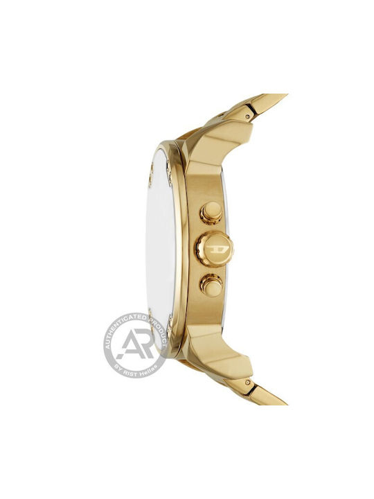 Diesel Herrenuhr 57mm Chronograph Solar Gold