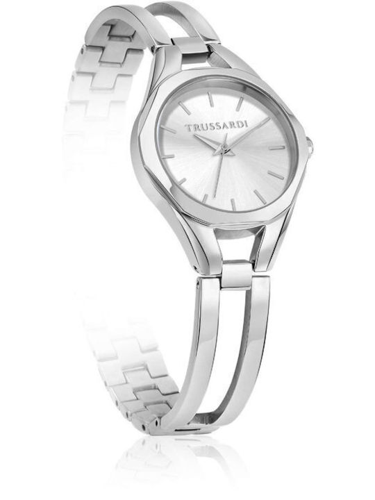Trussardi Metropolitan Дамски Часовник 30мм Кварцов със Сребриста Метална Верижка