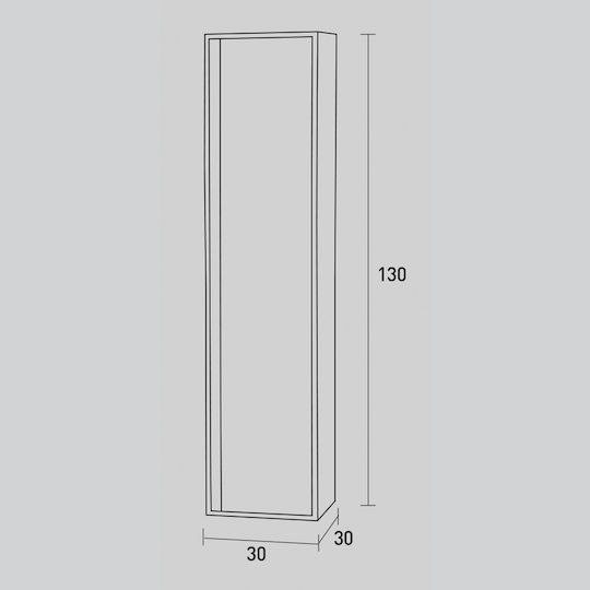 963K Банска Колона Подова 30x30x130см Бежова