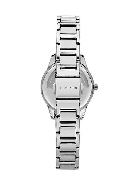 Trussardi Дамски Часовник с Сребрист Метална Гривна