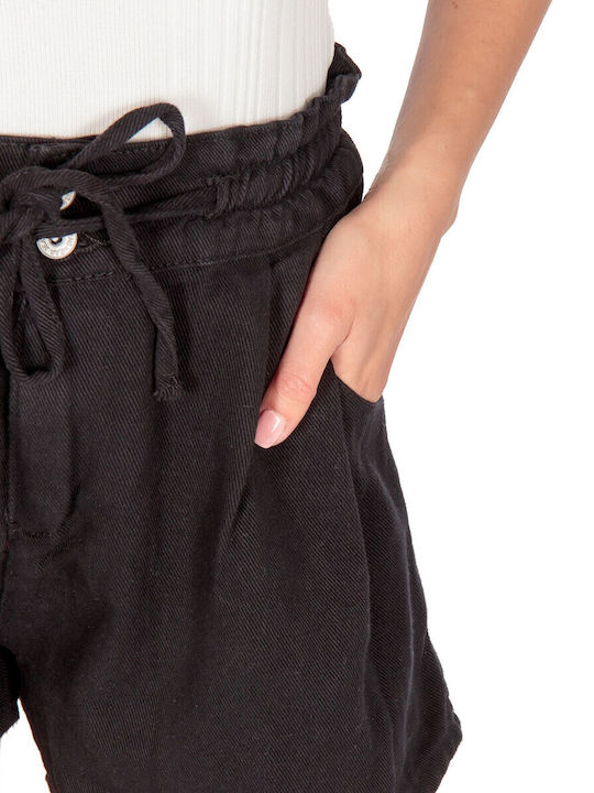 Women's Jean High-waisted Shorts Black