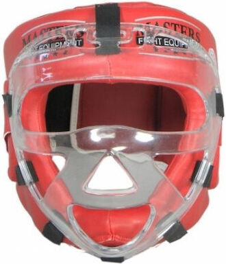 Sport Masters Adult Full Face Boxing Headgear Synthetic Leather Blue