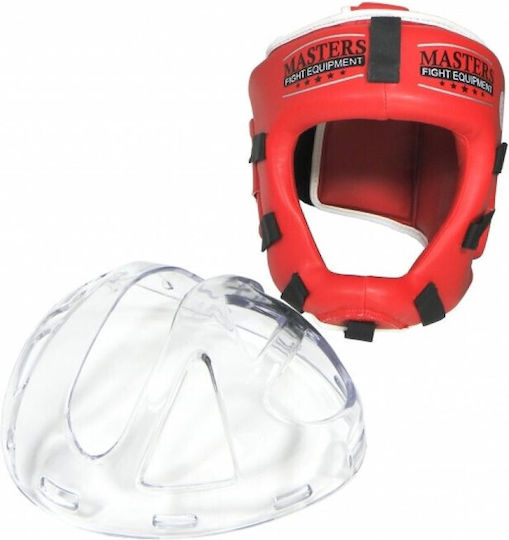 Sport Masters Adult Full Face Boxing Headgear Synthetic Leather Blue
