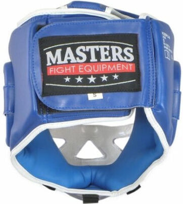 Sport Masters Adult Full Face Boxing Headgear Synthetic Leather Blue