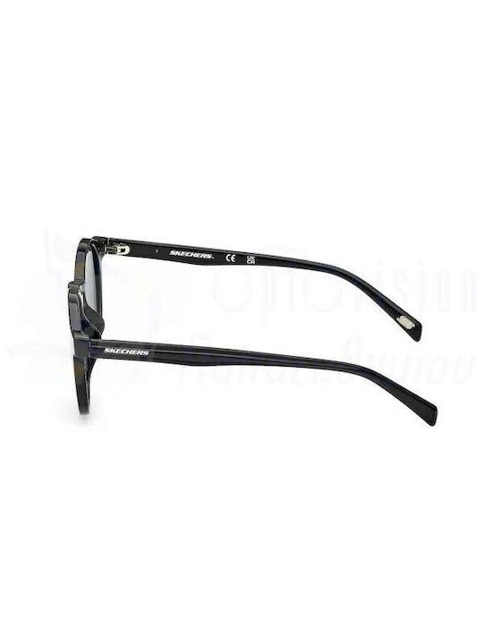 Skechers Ochelari de soare cu Negru Rame din plastic Cadru și Gri Polarizate Lentilă SE9087 01D