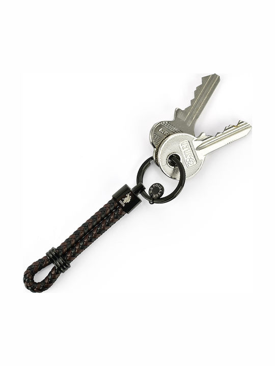 U.S. Polo Assn. Black Leather Key Holder