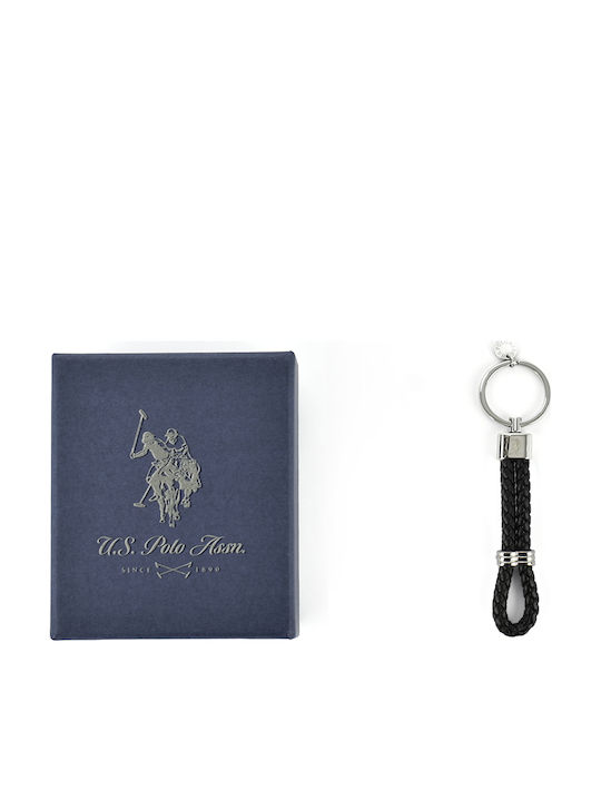 U.S. Polo Assn. Keychain Leather Black