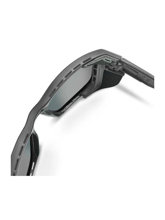 Julbo Men's Sunglasses with Gray Plastic Frame and Blue Mirror Lens