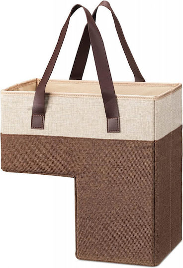 Navaris Fabric Storage Basket Brown 35x19x37cm