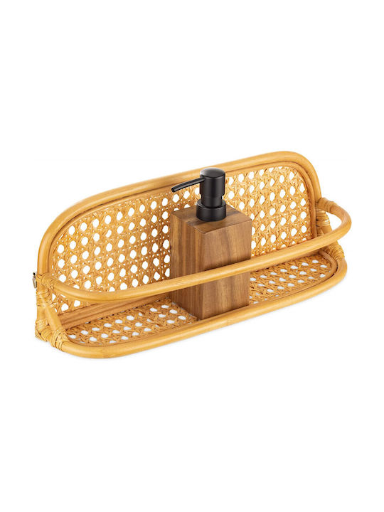 Navaris Wandmontiertes Badezimmerregal Bamboo Braun