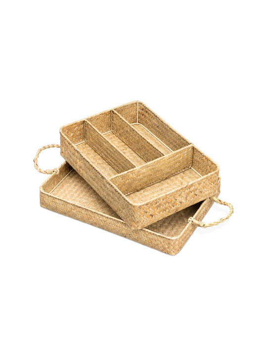 Navaris Tăvi Pentru Tacâmuri De Sertar 34x24x7.5cm Maro