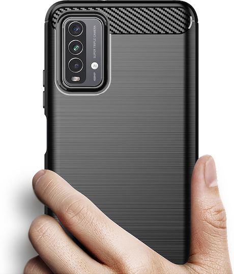 Techsuit Carbon Back Cover Σιλικόνης Μαύρο (Poco M3 / Redmi 9T)