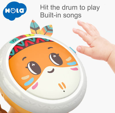Hola Toys Musical Instrument Indian – Drum with Lights and Sounds for 18+ Months