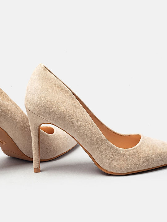 InShoes Suede Beige Heels