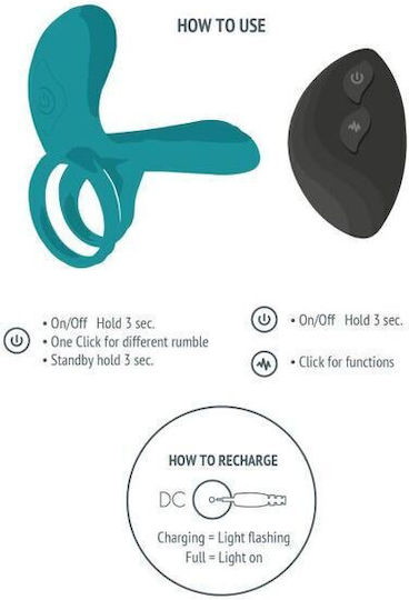 Xocoon Xocoon Couples Vibrator Ring Teal