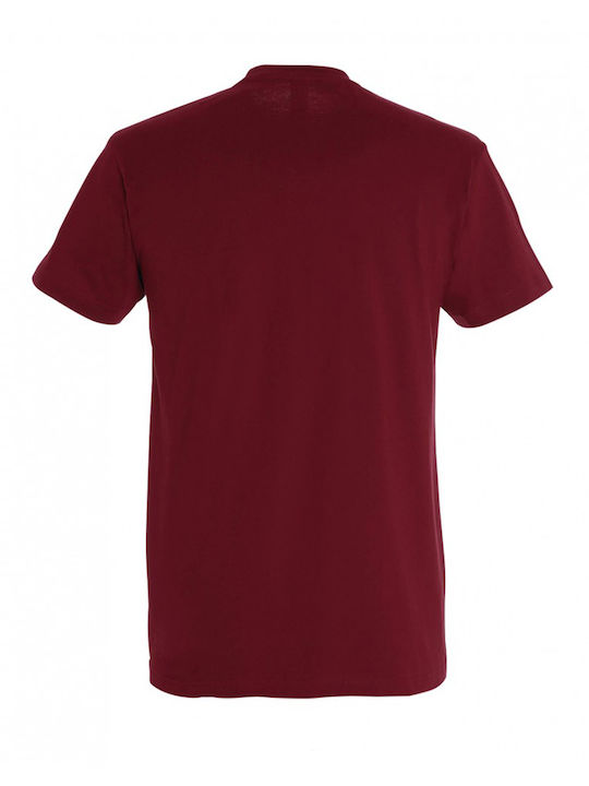 Kids Moda T-shirt Bărbătesc cu Mânecă Scurtă Burgundy