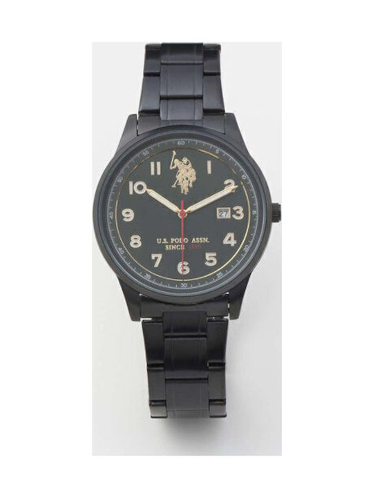 U.S. Polo Assn. Men's Watch Battery with Black Metal Bracelet
