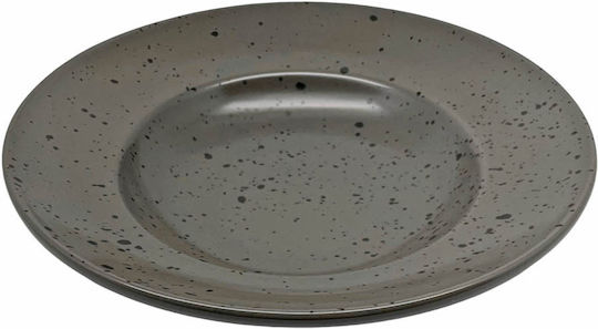 Ankor Plate Pasta made of Porcelain Gray with Diameter 27cm Ankor Plate Pasta made of Porcelain Gray with Diameter 27cm