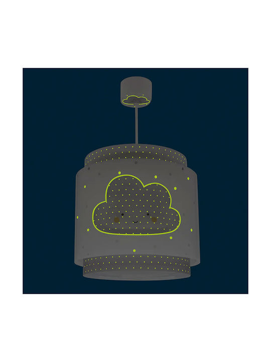 Ango Kids Plastic Single Ceiling Light E27 Baby Dreams Gray 15W 26x25cm