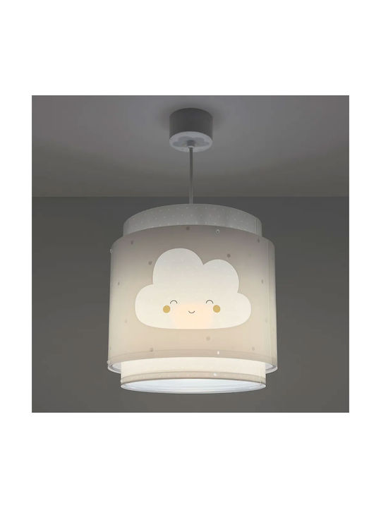 Ango Kids Plastic Single Ceiling Light E27 Baby Dreams Gray 15W 26x25cm