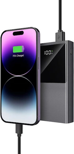 Tech-Protect PB13 Power Bank 20000mAh 22.5W με 2 Θύρες USB-A και Θύρα USB-C Power Delivery / Quick Charge 3.0 Γκρι