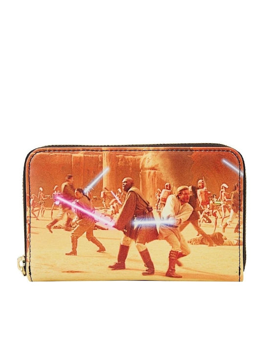 Loungefly Παιδικό Πορτοφόλι Κερμάτων με Φερμουάρ Disney Star Wars Episode Two Attack Clones Scene Zip Around